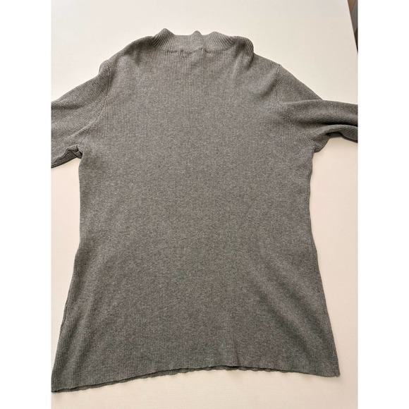 Democracy Keyhole gray knit sweater-L - Picture 8 of 14